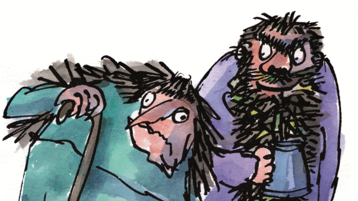 Mrs. and Mr. Twit from The Twits by Roald Dahl.